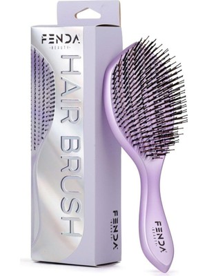 Frefly Store Fenda Profesyonel 4 Pinli Geniş Başlık Mor Saç Fırçası
