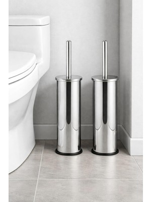 Frefly Store Arvale 2 Adet Krom Wc Paslanmaz Klozet Fırçası
