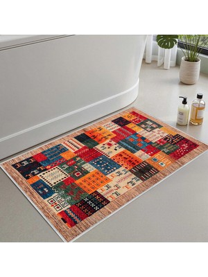 Frefly Store Monnhein 2'li Set Banyo Paspası, Yumuşak Banyo Halısı, Kaymaz Dot Tabanlı, Su Emici, Makinede Yıkanabilir - 40X60-50 x 80 cm