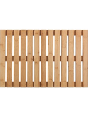 Frefly Store Wenko Küvet Matı Iç ve Dış Mekan Bambu 40 x 60 cm Banyo Matı, Duş Matı, Küvet Matı, Kaymaz Tabanlı Havuz Matı Doğal