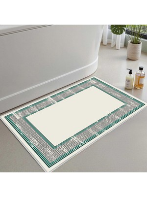 Frefly Store Monnhein 2'li Set Banyo Paspası, Yumuşak Banyo Halısı, Kaymaz Dot Tabanlı, Su Emici, Makinede Yıkanabilir - 40X60-50 x 80 cm