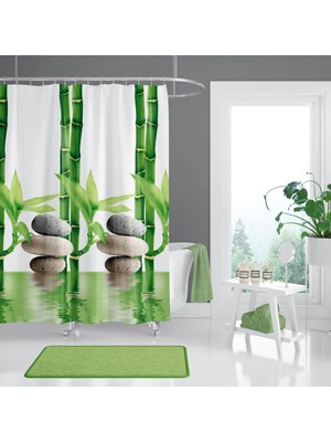 Frefly Store Tropik Zethome Banyo Duş Perdesi 10056 Tek Kanat 1X120X200