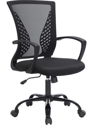 Frefly Store Songmıcs Ofis Sandalyesi, 360 Döner Sandalye, Sallanma Fonksiyonlu, Nefes Alabilir, Ofis, Çalışma Odası, 120 Kg'a Kadar Taşıyabilir, Siyah, OBN22BK
