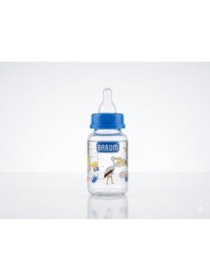 Frefly Store Barum Baby Doğal Akışlı Cam Biberon | Isıya Dayanıklı Sağlıklı Cam Gövde, Bpa Içermez Emzik | 125 ml ve 250 ml Seçenekleriyle (Mavi, 125 Ml)