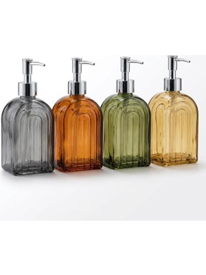 Frefly Store Deconox 1 Adet 500 ml Cam Sıvı Sabunluk - Şık Tasarım - 4 Farklı Renk Seçeneği (Asorti Gönderim)