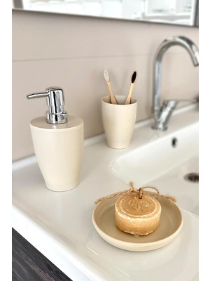 Frefly Store Pure 3lü Banyo Aksesuarı-Bej