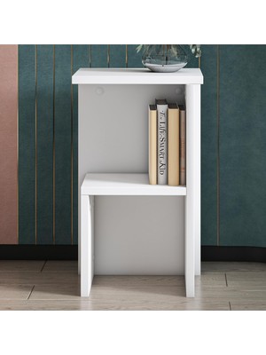 Frefly Store Roisin Modern Çok Amaçlı Komodin & Yan Sehpa, Beyaz