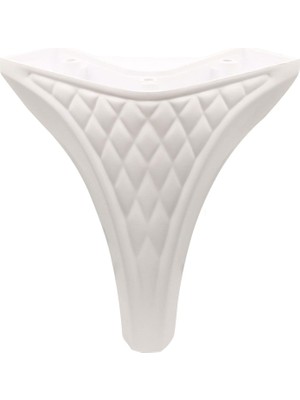Frefly Store BADEM10 Petek Lüks Mobilya Kanepe Sehpa Tv Ünitesi Koltuk Puf Ayağı 15 cm Beyaz Baza Ayak