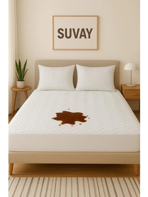 Frefly Store Kapitone Sıvı Geçirmez Tek Kişilik Alez 90X190