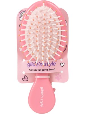 Frefly Store Çocuk Saç Fırçası – Pembe Karakter Figürlü | Dolaşık Açma & Tarama
