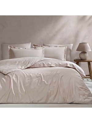 Frefly Store Linens Mix&match Pamuk Saten Süperking Size Nevresim Kılıfı Taş