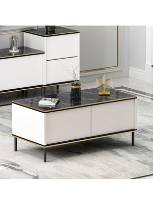 Frefly Store Inarch Dizayn Imaj Orta Sehpa Beyaz (Mermer Desen)