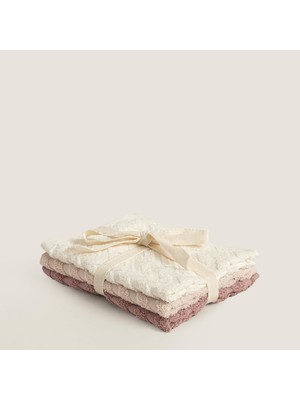 Frefly Store ZIGZAG%100 Pamuk 3'lu El Havlusu Seti 30X40 cm