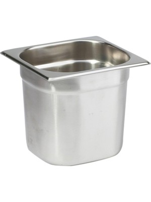 Frefly Store Paslanmaz Çelik Gastronom/gastronorm Küvet Gn 1/6-150 (17,6 x 16,2 x 15 Cm)