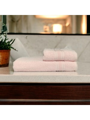 Frefly Store Lunox HOME%100 Cotton Havlu Takımı Vücut Havlusu 90X140 Cm, Baş Havlusu 50X80 Cm, Ekstra Yumuşaklık (Pembe)