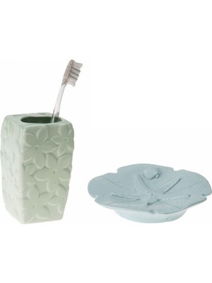 Frefly Store Diş Fırçalık,sabunluk 2 Li Banyo Seti,deniz Yıldızı