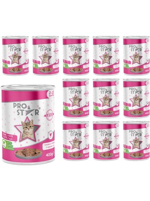 Frefly Store Prostar Yavru Kedi Tavuklu Pate 400 gr x 12 Adet