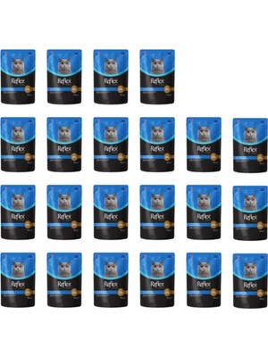 Frefly Store Reflex Plus Jöle Içinde Et Parçacıklı Ton Balıklı ve Alabalıklı Yetişkin Kedi Maması 85 Gram