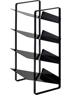 Frefly Store Yamazakı 4305 Tower Şişe Rafı, Siyah, Çelik, Minimalist Tasarım, 20 x 20,5 x 40 cm (Uxgxy)