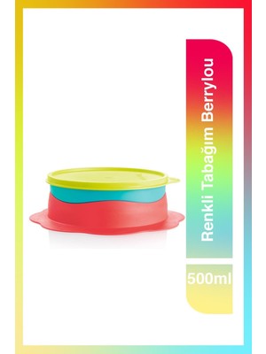 Frefly Store Tupperware Renkli Tabağım Bebek ve Çocuk Yemek Saklama Kabı Berrylou 500 ml
