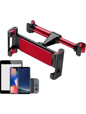 Frefly Store Moddestore Araç Telefon ve Tablet Tutucu, Arka Koltuk Montajlı Seyahat Için (Kırmızı)