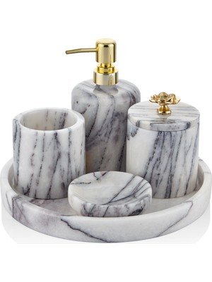 Frefly Store Setabianca Evza Mermer Banyo Seti Lotus Leylak
