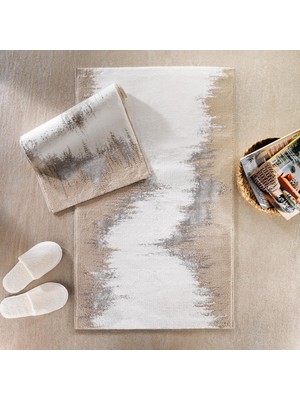 Frefly Store Schafer Home Natural 2 Li Pamuk Floş Banyo Paspası-Bej