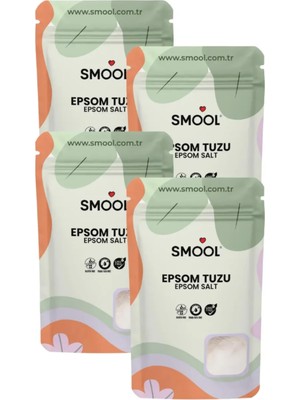 Frefly Store Epsom Tuzu 4'lü Set (4X1000 Gr) Ingiliz Tuzu Katkısız, Banyo Tuzu Ayak Banyosu Peeling 4 kg