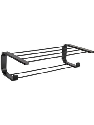 Frefly Store System Banyo Havlu Rafı Siyah Renk 140X269X500 mm