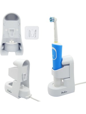 Frefly Store Perlin Elektrikli Diş Fırçası Için Diş Fırçası Tutucu, Duvar Askısı, Kendinden Yapışkanlı, Delmeden Şarj Istasyonu Tutuculu, Yerden Tasarruf Sağlar, Banyo Düzenleyici, Beyaz