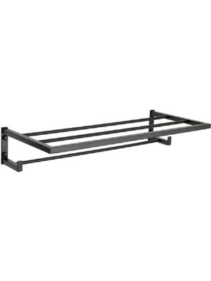 Frefly Store System Banyo Havlu Rafı Siyah Renk 264X104X590 mm
