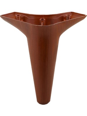 Frefly Store BADEM10 Aspen Lüks Mobilya Kanepe Sehpa Tv Ünitesi Koltuk Ayağı 15 cm Kahverengi Ahşap Desenli Baza Ayak (10 Adet)