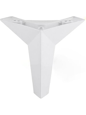 Frefly Store BADEM10 Kale Lüks Mobilya Kanepe Sehpa Tv Ünitesi Koltuk Ayağı 12 cm Beyaz Baza Ayak