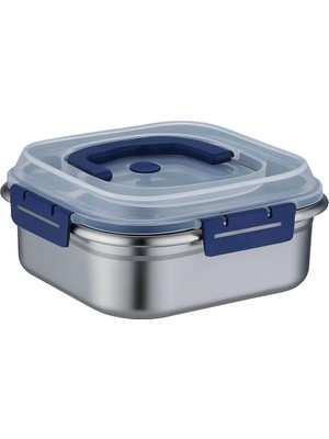 Frefly Store Çelik 1250 ml Kilitli Yemek Meyve Et Buzdolabı Beslenme Saklama Kabı MT106