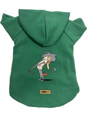 Frefly Store Monopetz Kapişonlu Polar Sweatshirt Köpek ve Kedi Kıyafeti & Elbisesi Yeşil IR005 S