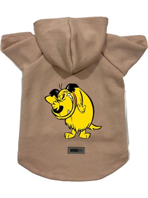 Frefly Store Monopetz Kapişonlu Polar Sweatshirt Köpek ve Kedi Kıyafeti & Elbisesi Bej Rabugento S