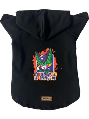 Frefly Store Monopetz Kapişonlu Polar Sweatshirt Köpek ve Kedi Kıyafeti & Elbisesi Siyah Dbz 05 S