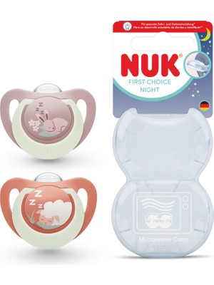 Frefly Store Nuk Fc Night 2'li Gece Emzik, 0-6 Ay, Tavşan/koyun