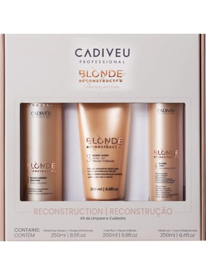 Frefly Store Cadıveu Professıonal Blonde Reconstructor Ev Bakım Seti 3'lü
