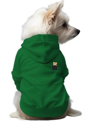 Frefly Store Mpz Pets Kedi ve Köpek Kıyafeti & Elbisesi Yeşil Hoodie Ayı Cep M