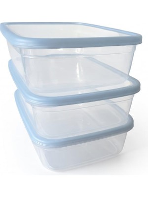 Frefly Store Kapaklı Saklama Kabı 3'lü Set, 3000 ml Her Biri, Şeffaf, Bpa Içermez, Hava Geçirmez, Istiflenebilir