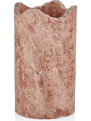 Frefly Store Setabianca Evza Dekor Mermer Kırmızı Traverten Şaraplık 11 * 11 * 21 cm