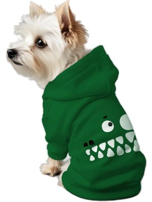 Frefly Store Mpz Pets Kedi ve Köpek Kıyafeti & Elbisesi Yeşil Hoodie Vektör Timsah Xl