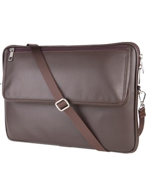 Frefly Store 2k S.deri Laptop Çantası,tablet Çantası,13.3'' Inç,vegan,omuz ve Valiz Askılı,aksesuar ve Evrak Cepli,24 * 34 * 2 Cm.,kahverengi
