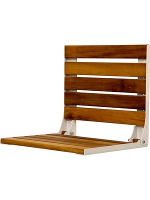 Frefly Store Wower Duvara Monte Katlanır Ahşap Duş Oturağı 38X38 (Beyaz) Duş Sandalyesi