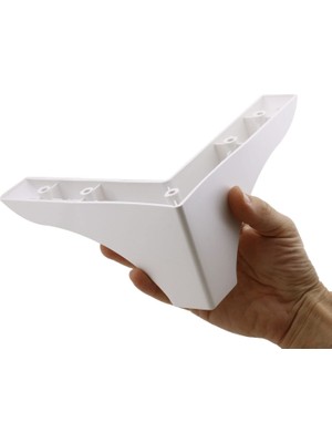 Frefly Store BADEM10 Rose Lüks Mobilya Kanepe Sehpa Puf Koltuk Ayağı 10 cm Beyaz Baza Ayak