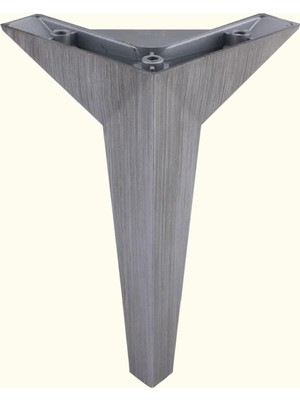 Frefly Store BADEM10 Moderno Mobilya Kanepe Sehpa Tv Ünitesi Baza Koltuk Ayağı Çekyat Saten Gri Eskitme 18 cm Ayak