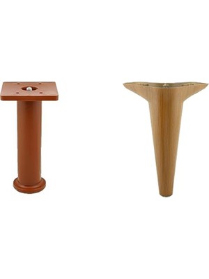 Frefly Store BADEM10 Aspen 6'lı Set Mobilya Tv Ünitesi Çekyat Koltuk Kanepe Destek Ayağı 20 cm Koyu Ceviz Baza Ayak M8
