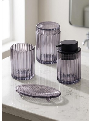 Frefly Store [marka] Vinka Banyo Seti 4 Parça Gri 300 ml