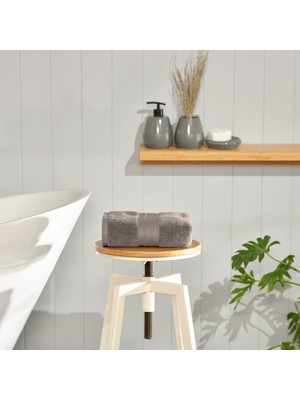 Frefly Store Karaca Home AQUASOFT%100 Pamuk Yüz Havlusu 50X90 cm Antrasit